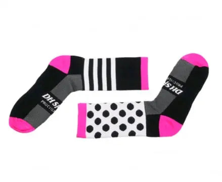 Cycling sports socks Four seasons long tube compression bicycles for men and women wear breathable sock – Medical Grade Compression Socks for Support Cerise Max