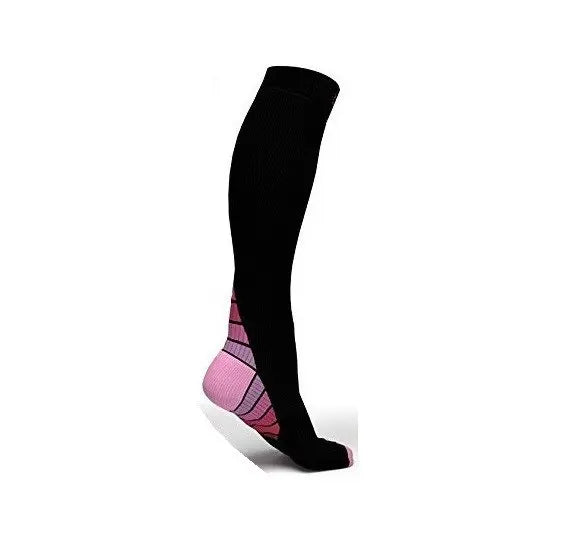 Unisex Men Professional Compression Socks Breathable Travel Activities Fit for Nurses Shin Splints Flight Travel Sports Sock – Medical Grade Compression Socks for Support Cerise Max