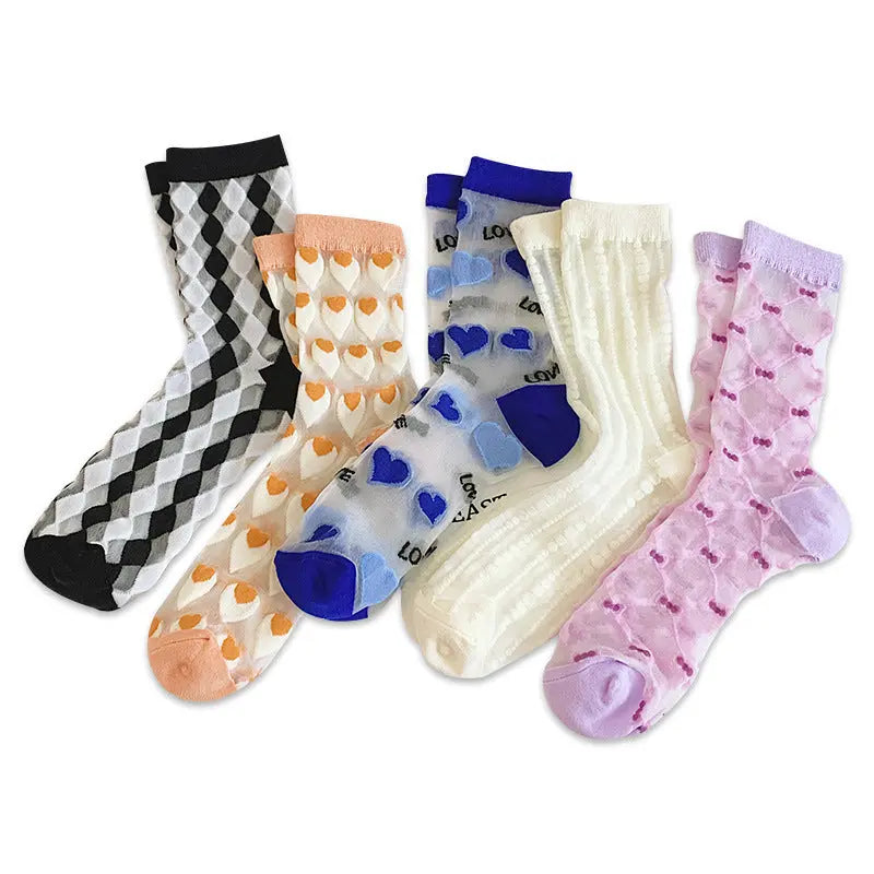 Crystasilk Sock Women's Mid Tube Stockings – Romantic Socks for Couples & Special Moments Cerise Max