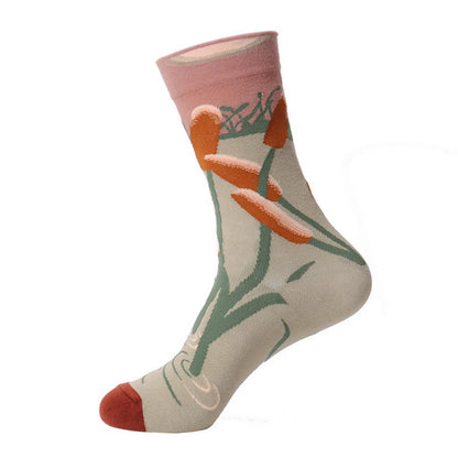 Renaissance Men And Women Mid-calf Spring And Autumn Cotton Sock – Bold & Fun Statement Socks Cerise Max