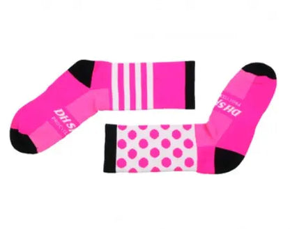 Cycling sports socks Four seasons long tube compression bicycles for men and women wear breathable sock – Medical Grade Compression Socks for Support Cerise Max