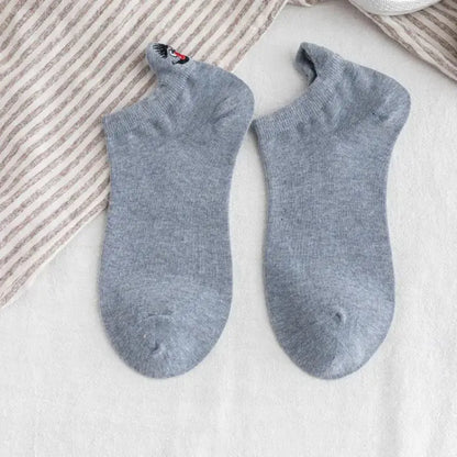 【No】Casual Funny Ankle Socks for Women - Fashion Novelty Design with Cute Embroidery Expressions – Bold & Fun Statement Socks Sockology