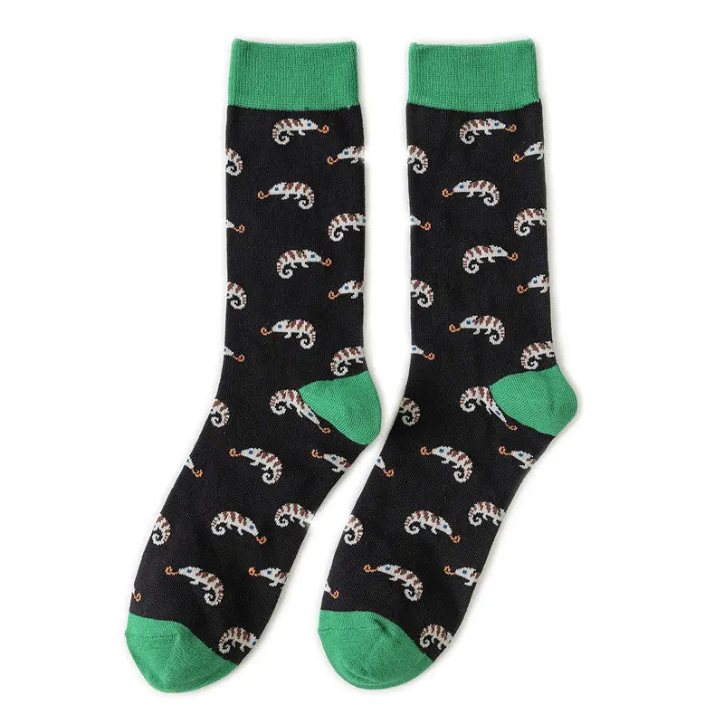 Cotton Sock Fruit Pattern Mid-calf Women – Bold & Fun Statement Socks Cerise Max