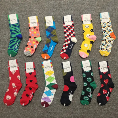 Mid-High Tube Trendy Socks Couple Cotton Sock – Romantic Socks for Couples & Special Moments Cerise Max