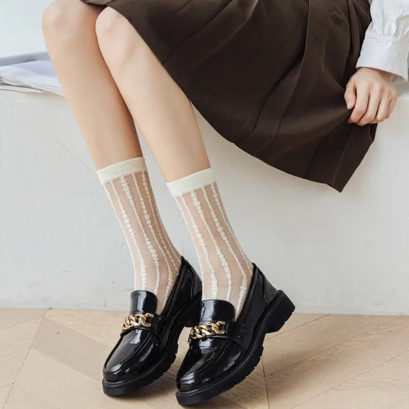 Crystasilk Sock Women's Mid Tube Stockings – Romantic Socks for Couples & Special Moments Cerise Max