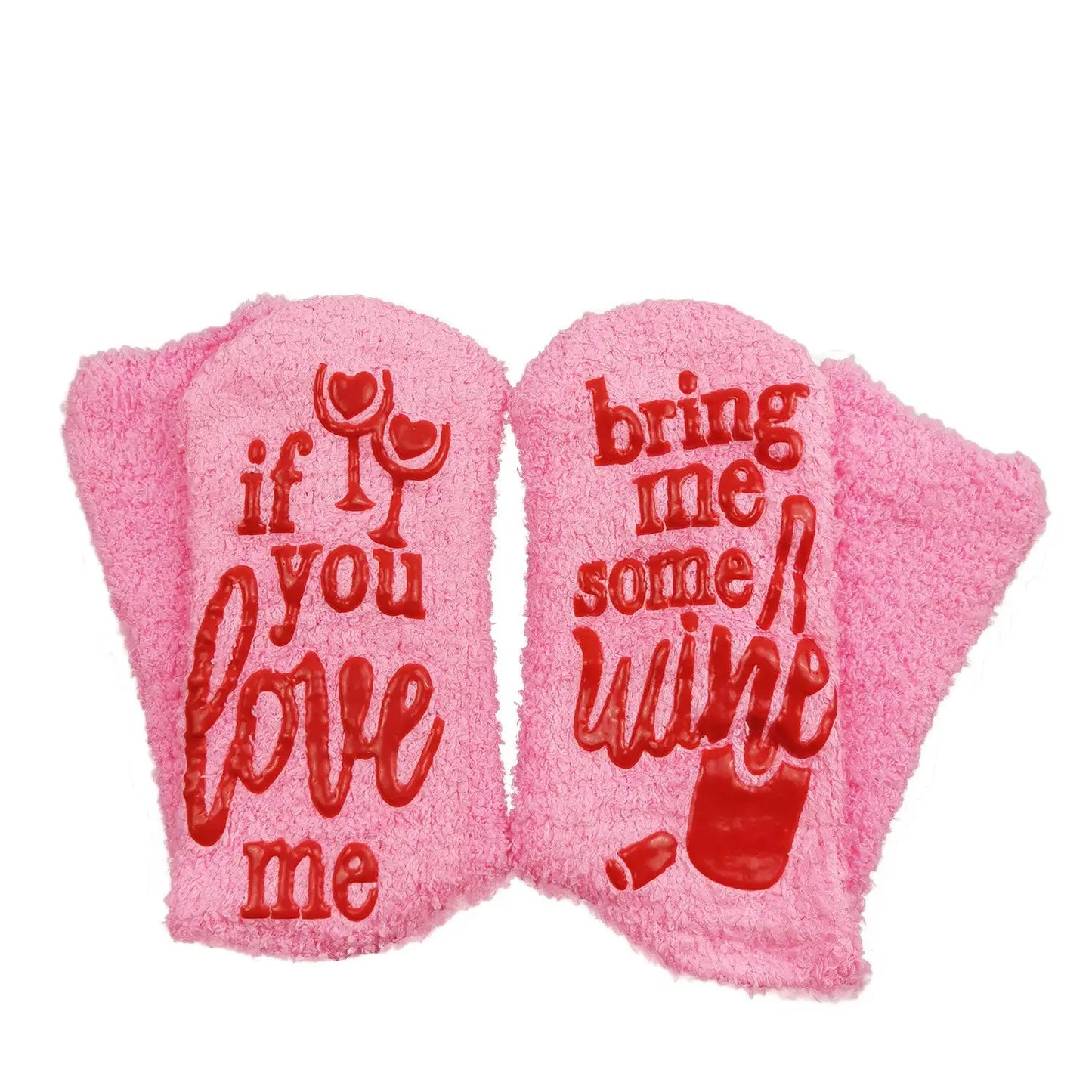 If You Love Me Bing Me Chocolate Coffee Wine Dispensing Cake Socks Terry Sock – Romantic Socks for Couples & Special Moments Cerise Max