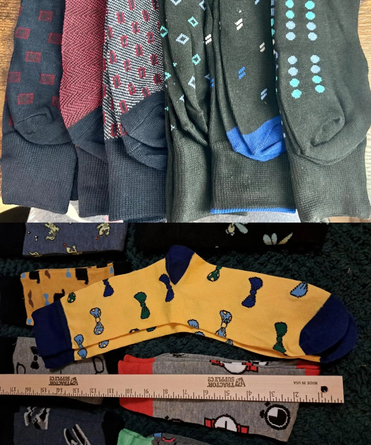 Men's Bear Socks - 12 Pairs – Premium Dress Socks for Office & Formal Wear Maroon Menoetius