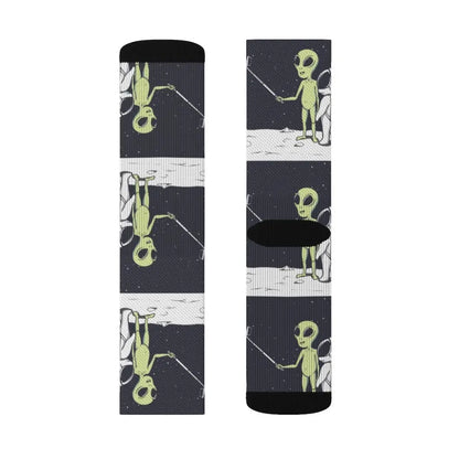 Funny Alien Selfie Socks – Premium Dress Socks for Office & Formal Wear Yellow Pandora