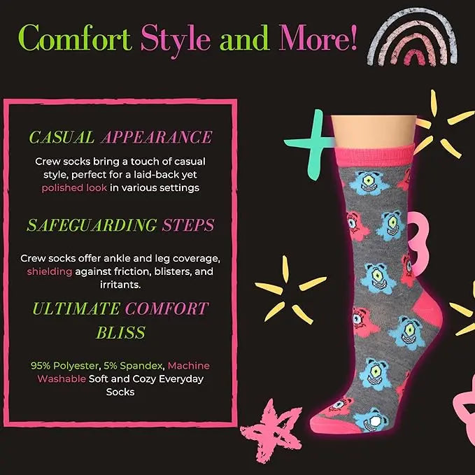 Women's Animal Socks - 12 Pairs – Premium Dress Socks for Office & Formal Wear Maroon Menoetius