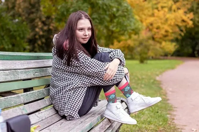 Panda Bear Socks - 12 Pairs – Premium Dress Socks for Office & Formal Wear Maroon Menoetius