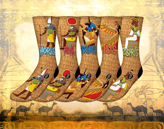 Egyptian Gods 5 Pack (Bundle) – Everyday Comfortable Casual Socks Cerise Max