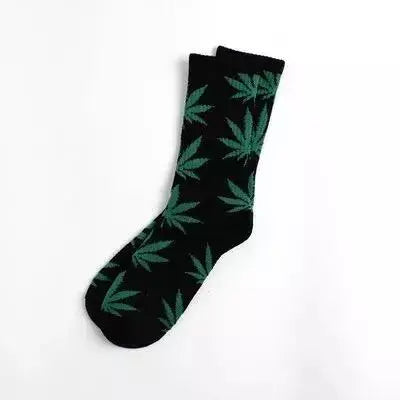 Hemp Leaf Socks – Everyday Comfortable Casual Socks Olive Asteria