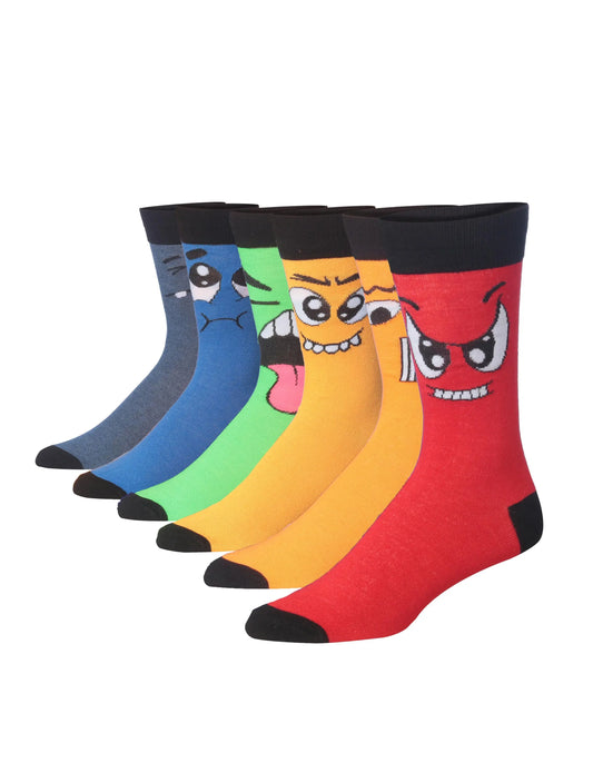 Men's Solid Monster Socks - 6 Pairs – Premium Dress Socks for Office & Formal Wear Maroon Menoetius