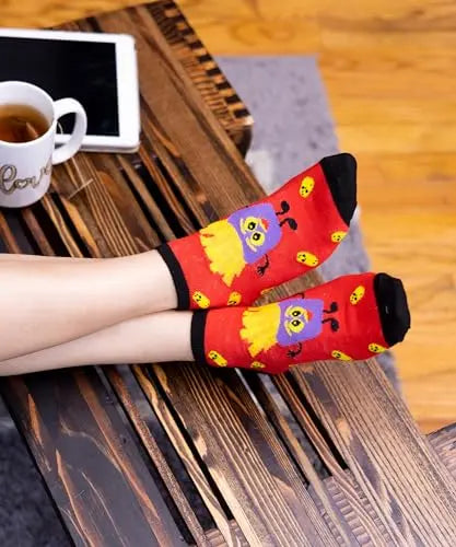 Colorful Dog No Show Socks - 20 Pairs – Romantic Socks for Couples & Special Moments Maroon Menoetius