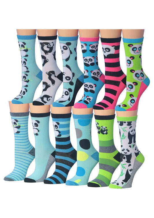 Panda Bear Socks - 12 Pairs – Premium Dress Socks for Office & Formal Wear Maroon Menoetius