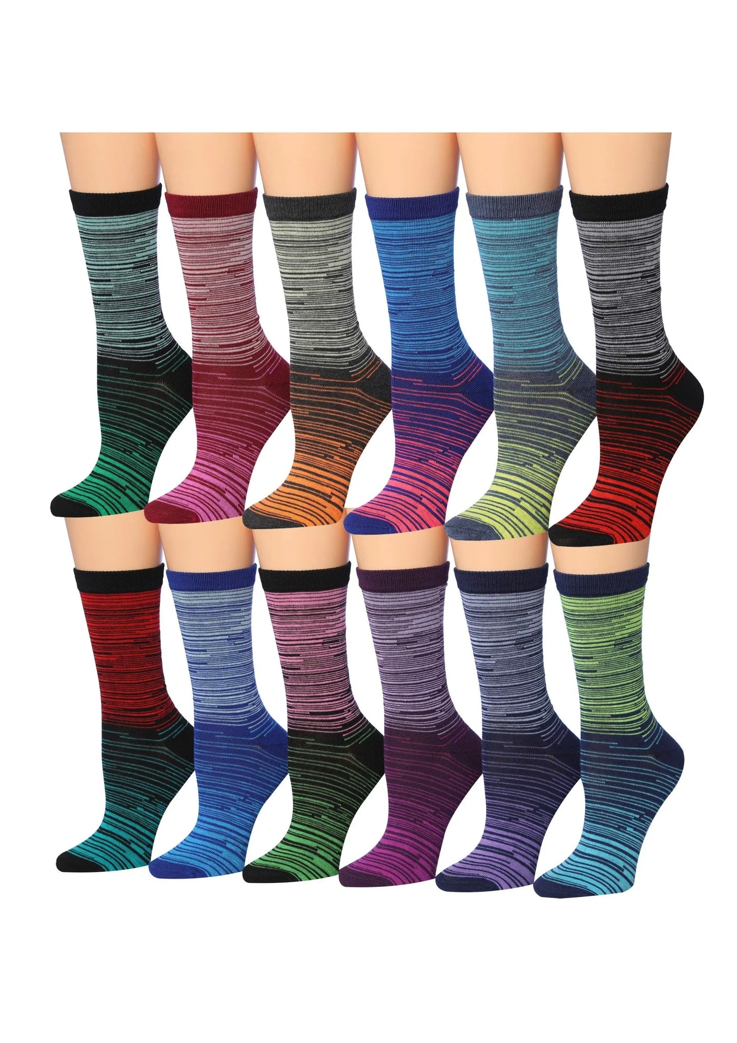 Mini striped Socks - 12 Pairs – Premium Dress Socks for Office & Formal Wear Maroon Menoetius