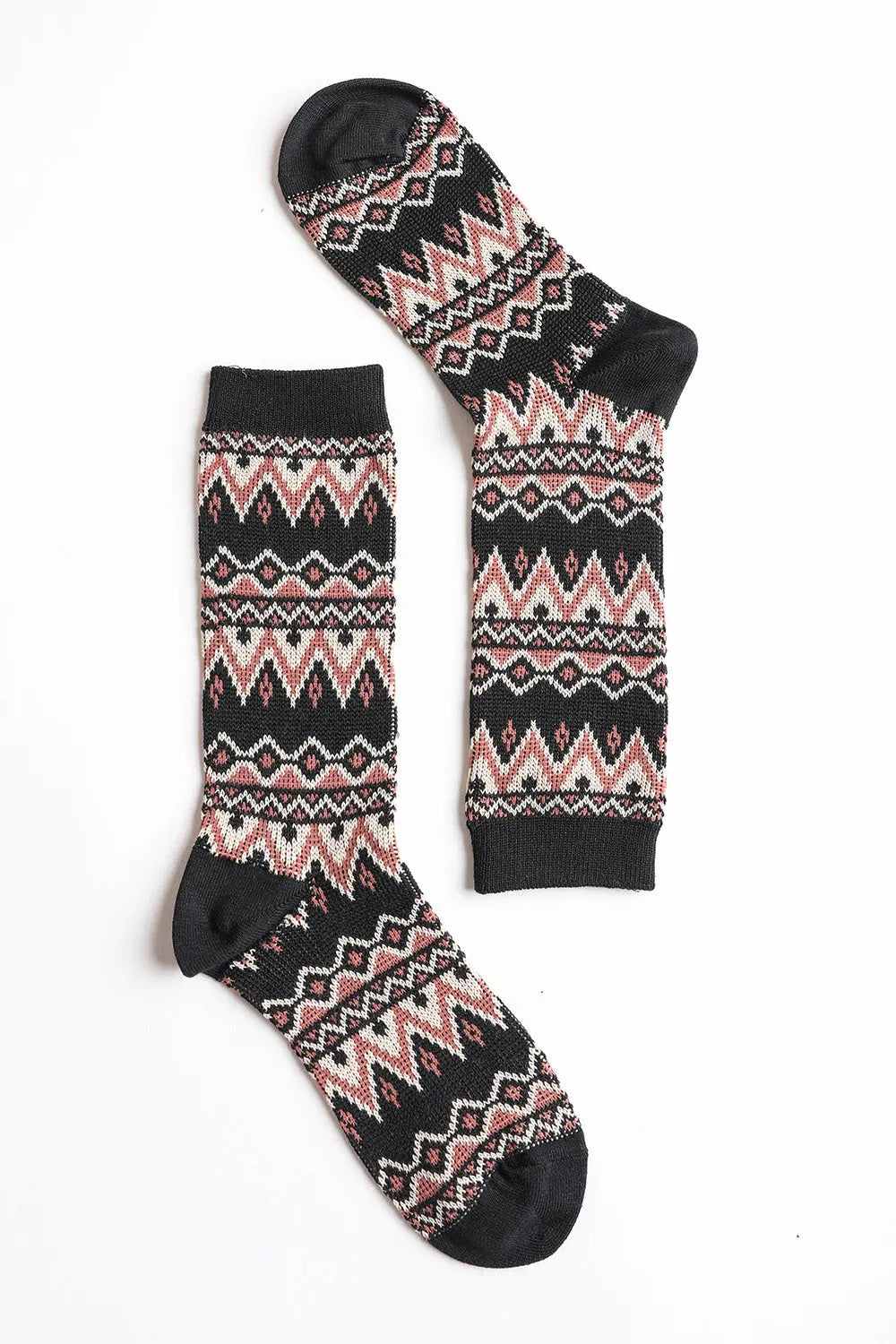 Cozy Tribal Pattern Socks – Bold & Fun Statement Socks Periwinkle Aether