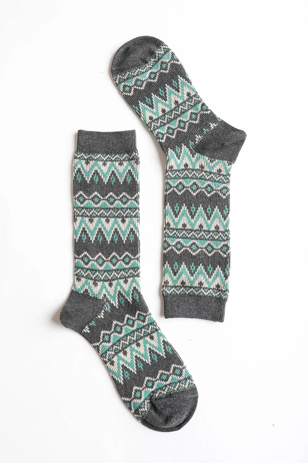 Cozy Tribal Pattern Socks – Bold & Fun Statement Socks Periwinkle Aether