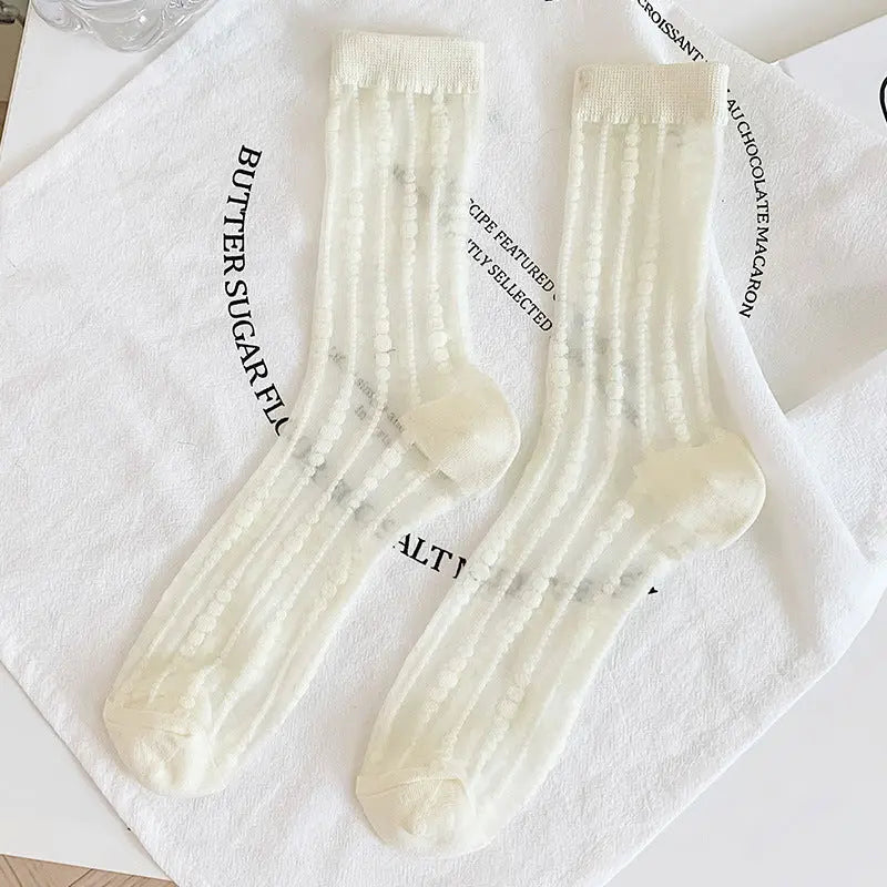 Crystasilk Sock Women's Mid Tube Stockings – Romantic Socks for Couples & Special Moments Cerise Max