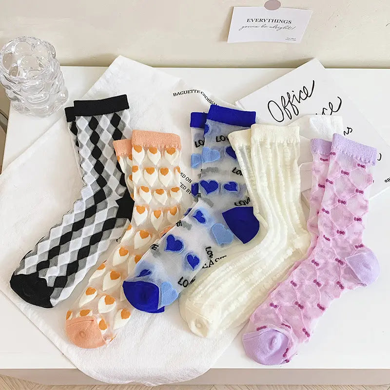 Crystasilk Sock Women's Mid Tube Stockings – Romantic Socks for Couples & Special Moments Cerise Max