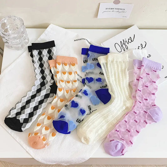 Crystasilk Sock Women's Mid Tube Stockings – Romantic Socks for Couples & Special Moments Cerise Max