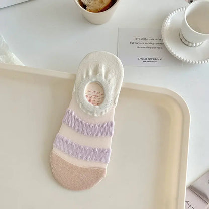 Women's Fashionable Wave Kanekalon Breathable Non-slip Low Cut Sock – Bold & Fun Statement Socks Cerise Max