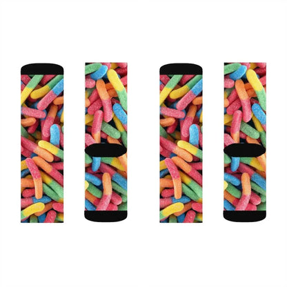 Gummy Candy Novelty Socks – Premium Dress Socks for Office & Formal Wear Yellow Pandora