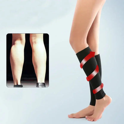 Elastic Knee High Stockings Calf Compression Stockings Varicose Veins Treat Shaping Graduated Pressure Medical Slim Socks – Medical Grade Compression Socks for Support Sockology