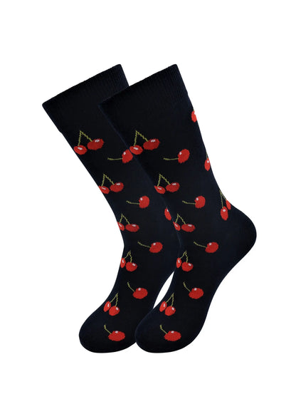 Sick Socks – Cherry – Down on the Farm Socks For Men and Women – Premium Dress Socks for Office & Formal Wear Fuchsia Thrace