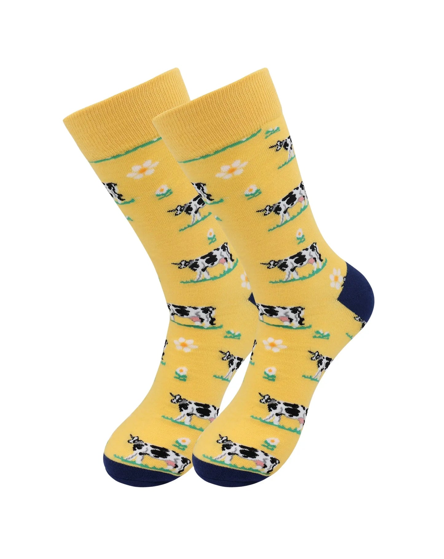 Cute Cotton Funny Animal Socks - Cow - For Men and Women – Premium Dress Socks for Office & Formal Wear Fuchsia Thrace