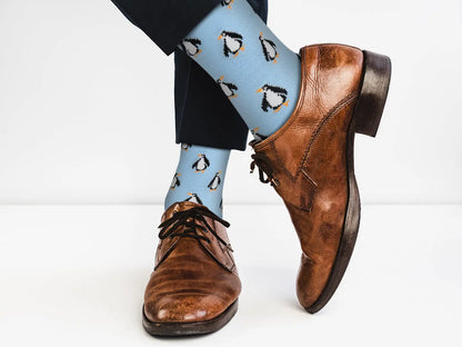 Sick Socks - Penguin - Exotic Animals Casual Dress Socks – Premium Dress Socks for Office & Formal Wear Fuchsia Thrace