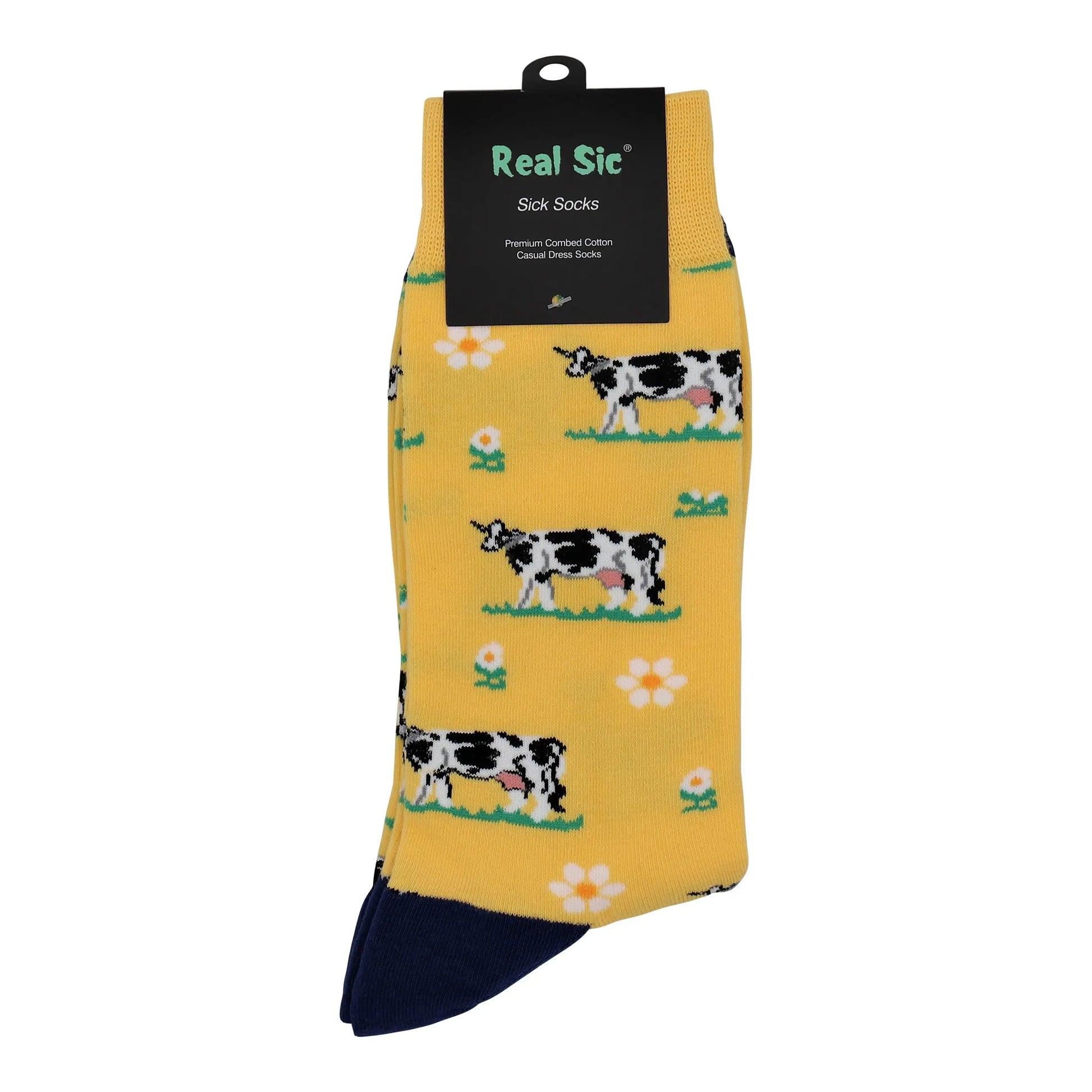 Cute Cotton Funny Animal Socks - Cow - For Men and Women – Premium Dress Socks for Office & Formal Wear Fuchsia Thrace