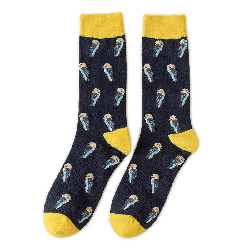 Cotton Sock Fruit Pattern Mid-calf Women – Bold & Fun Statement Socks Cerise Max