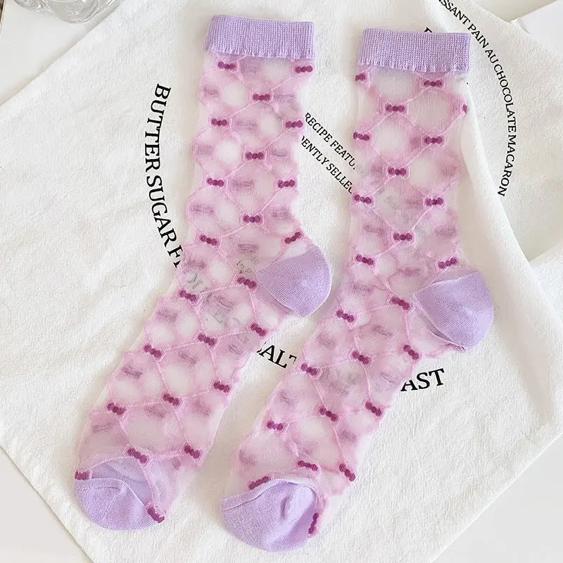 Crystasilk Sock Women's Mid Tube Stockings – Romantic Socks for Couples & Special Moments Cerise Max